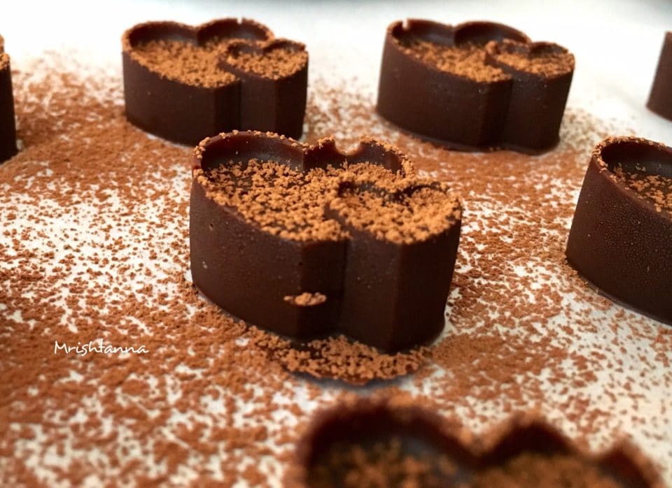 A close up of a piece of chocolate cake