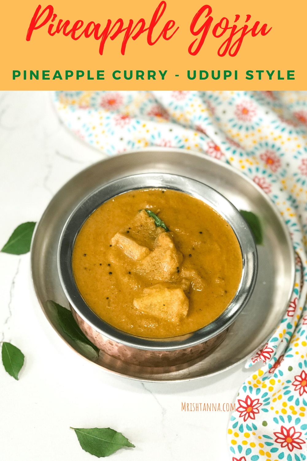 A bowl of food on a plate, with Curry