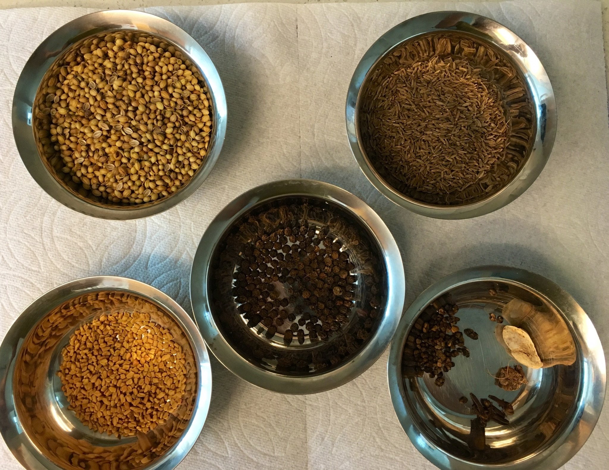 A bowl of food on a table