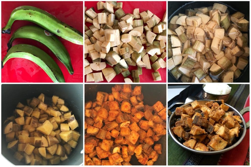 Plantain stir fry A bunch of different types of food for plantain stir fry