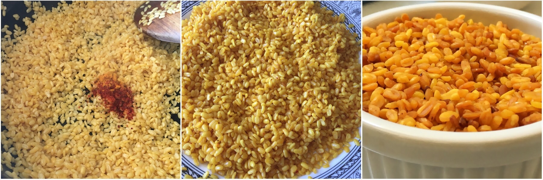 Dried moong dal on the plate