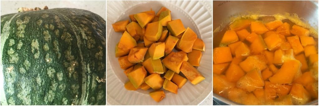 A bowl of Pumpkin cube.