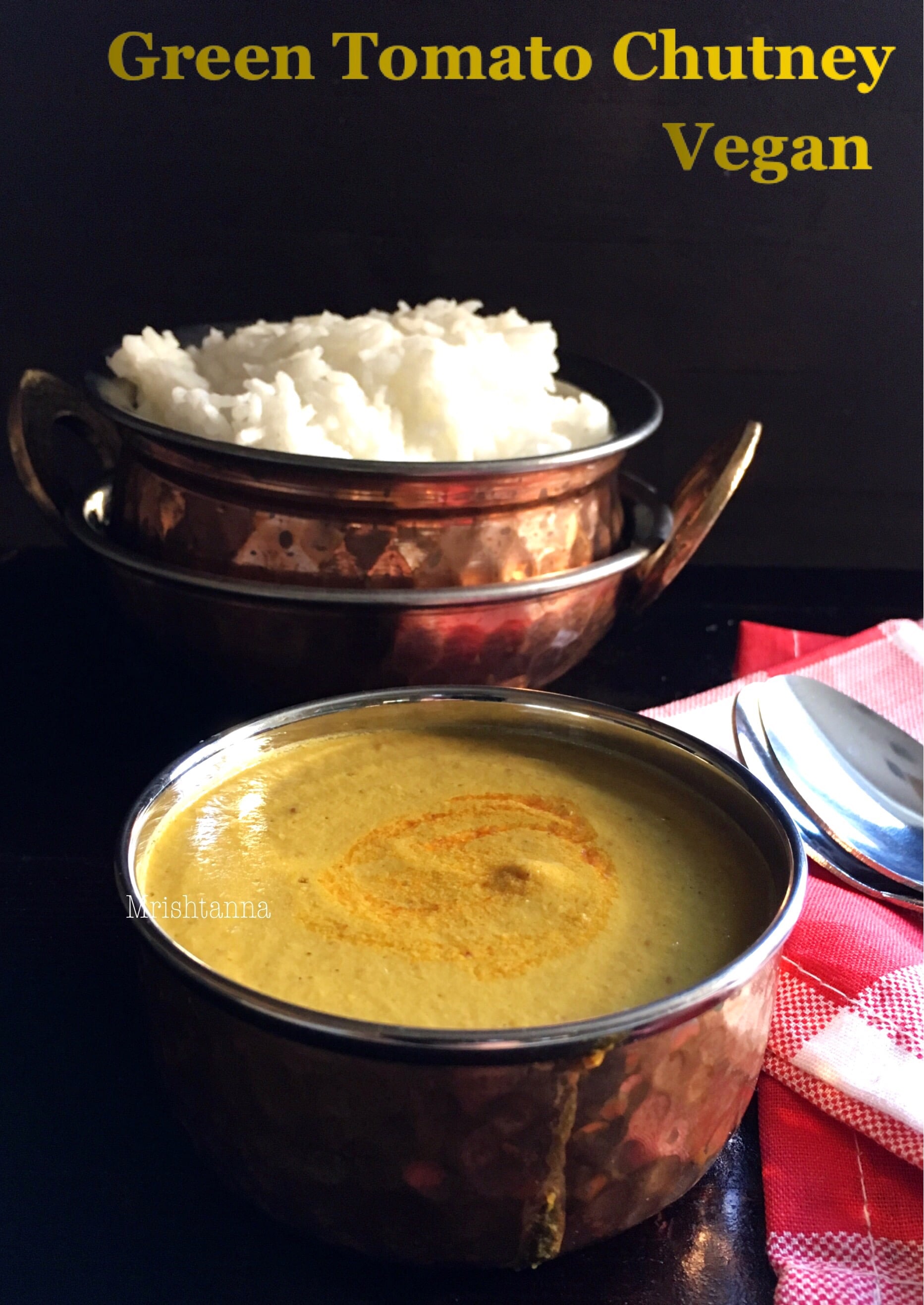 A bowl of Green Tomato Chutney