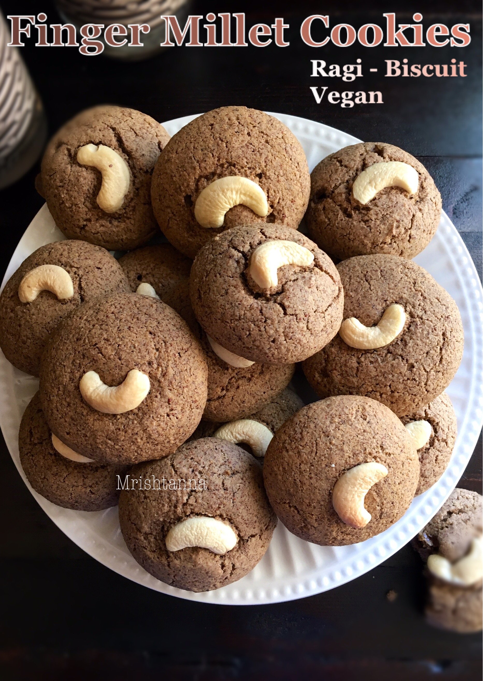 A close up of food, with Cookie and Finger millet