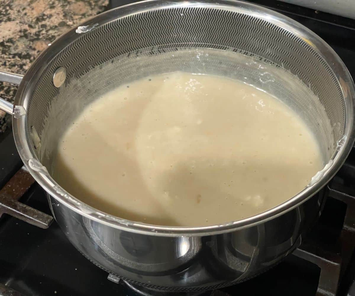 A pot of condensed milk.