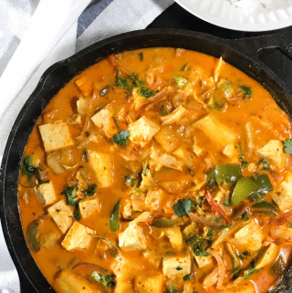 A pan filled with food, with Curry