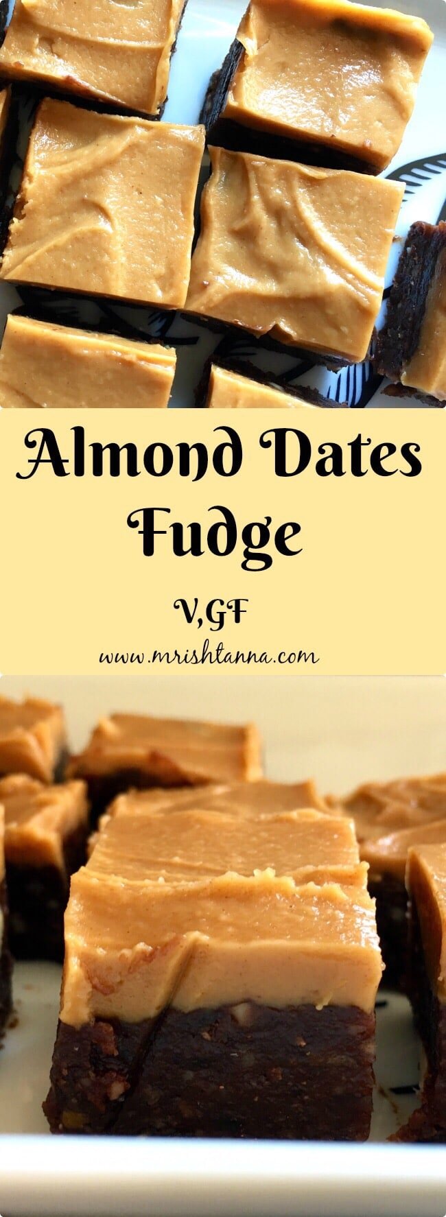 A piece of almond fudge on the plate