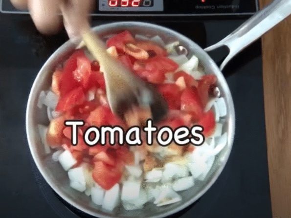 A bowl of food, with Eggplant and Cook