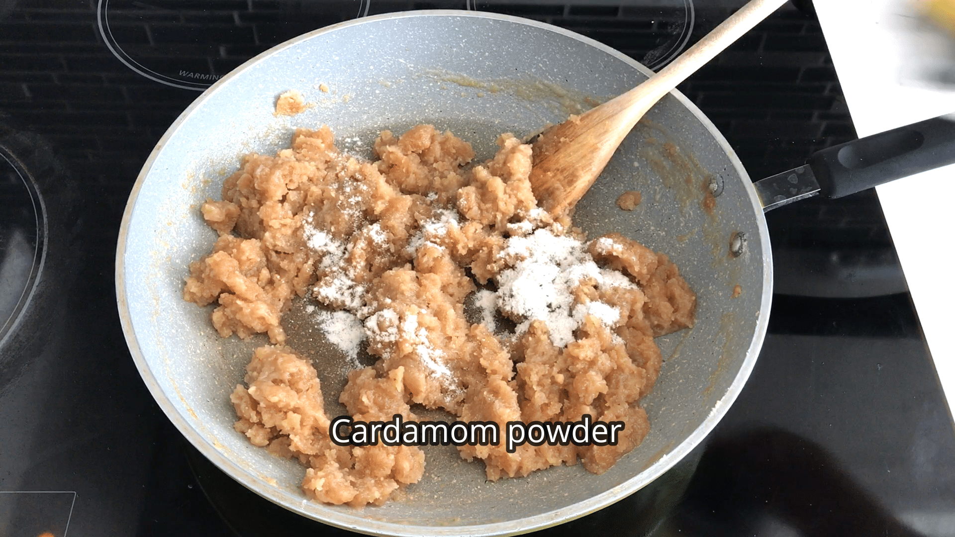 A bowl of food on a plate, with Flour and Wheat