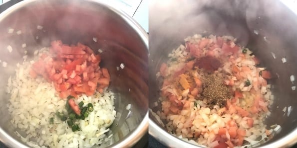 A bowl filled with rice, tofu and vegetables