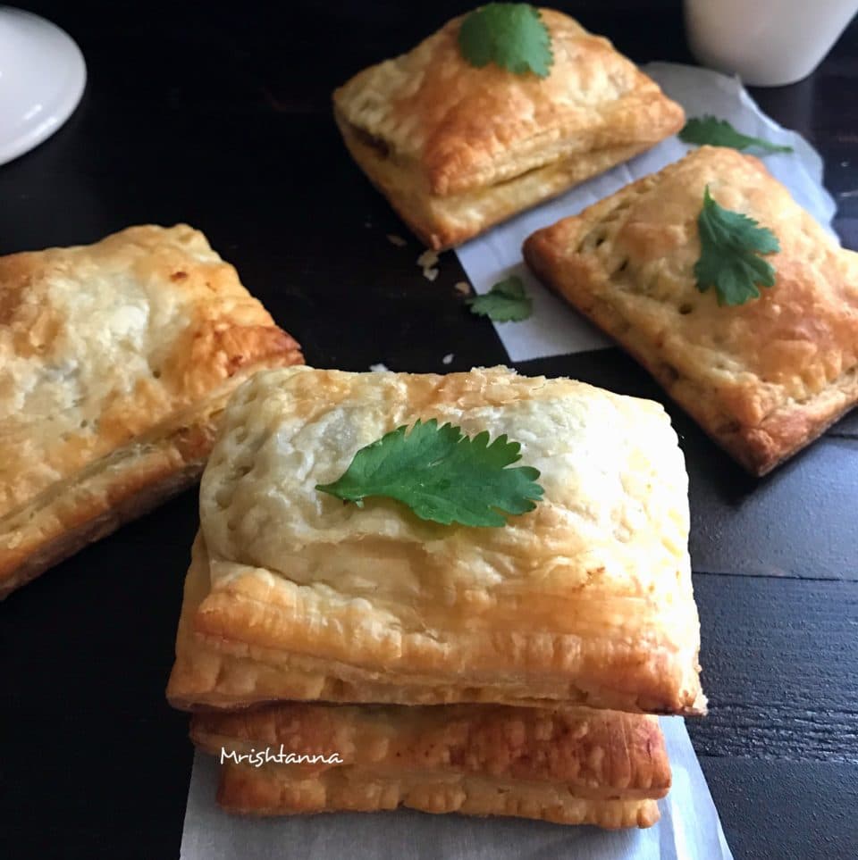 A puff pastry on top of a table