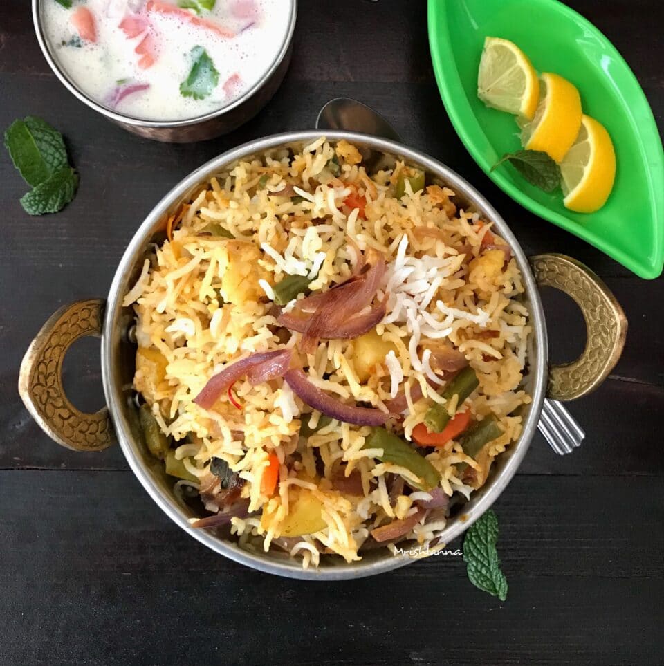 Vegetable Dum Biryani Vegan + Video Recipe • Simple Sumptuous Cooking