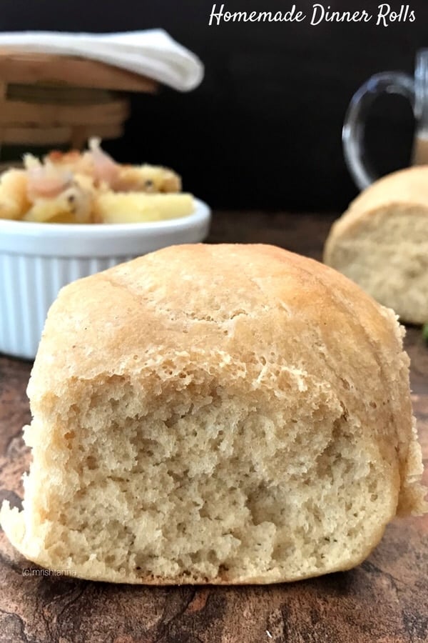 A close up of a piece of bread