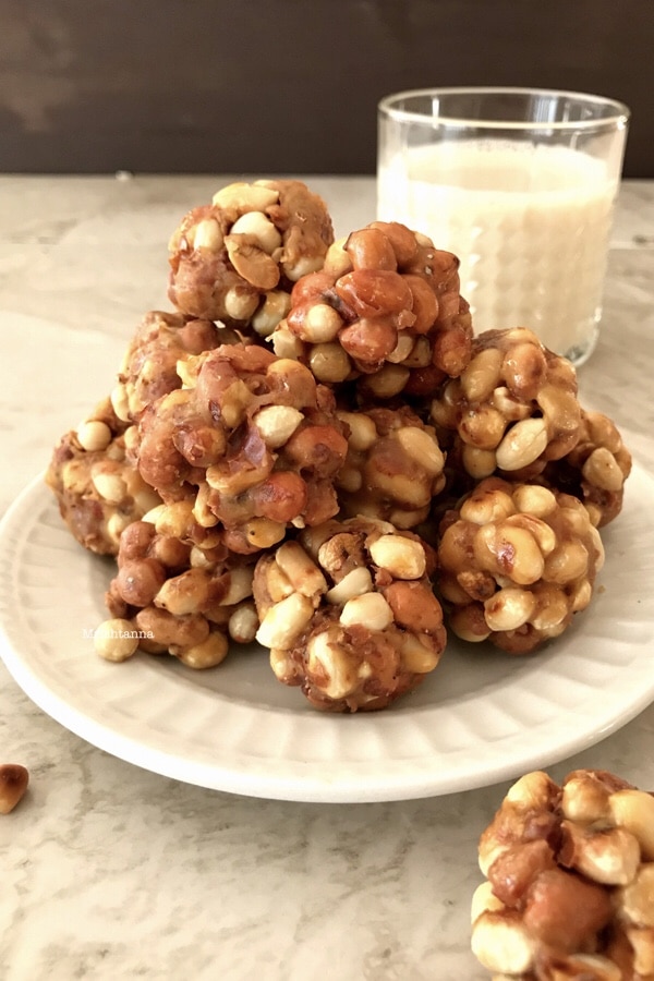 Sweet Peanut Balls Peanut Jaggery Ladoo Recipe Simple Sumptuous Cooking