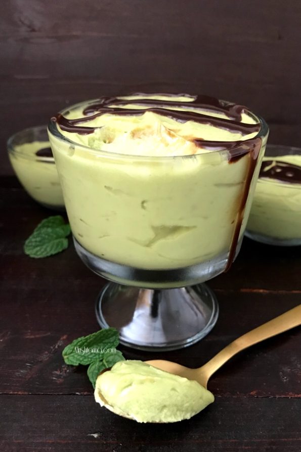 A cup of avocado mousse 