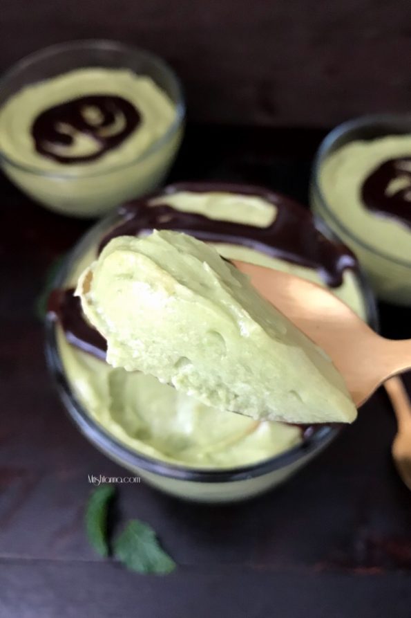 A bowl of avocado mousse