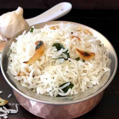 Indian Garlic Rice • Simple Sumptuous Cooking