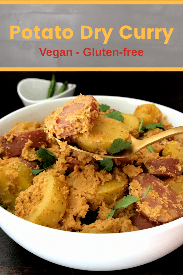 A bowl of food on a plate, with Potato and Curry