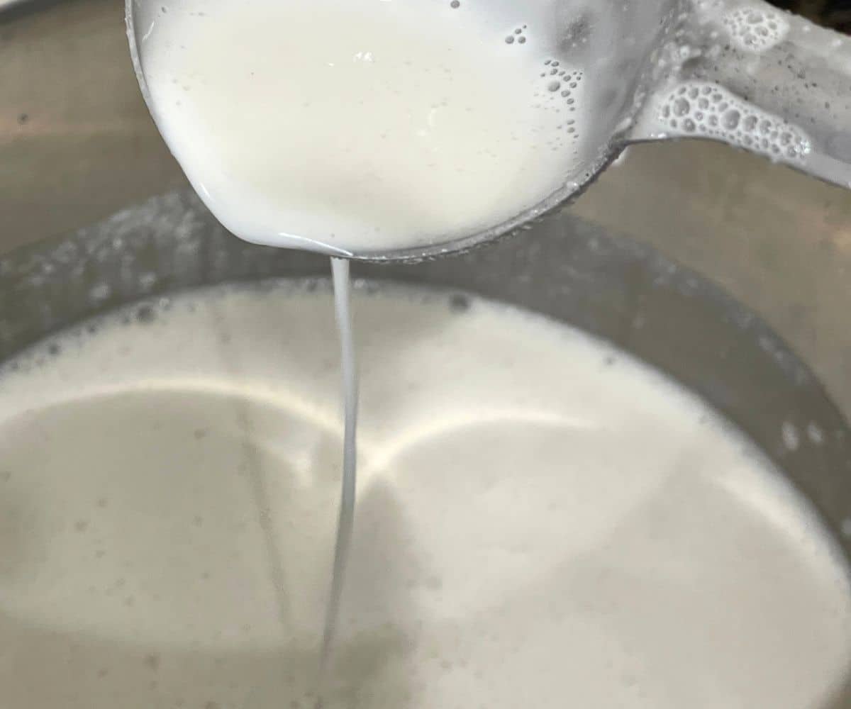 A bowl is with neer dosa batter.