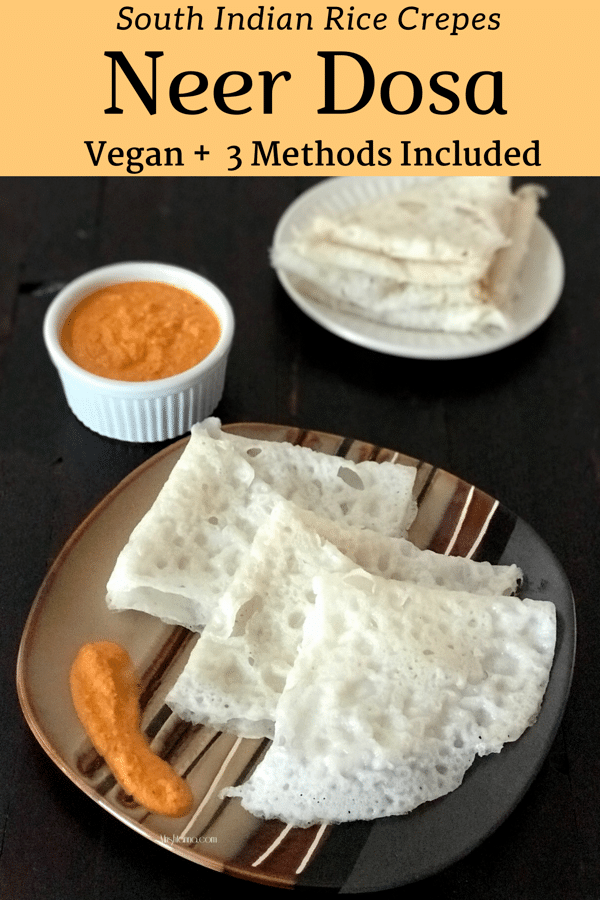 A plate of food with dosa and chutney