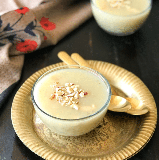 A cup of  Kheer and Pudding
