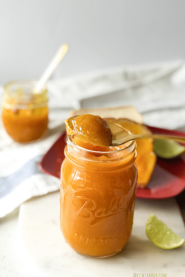 A jar of Jam and Pineapple