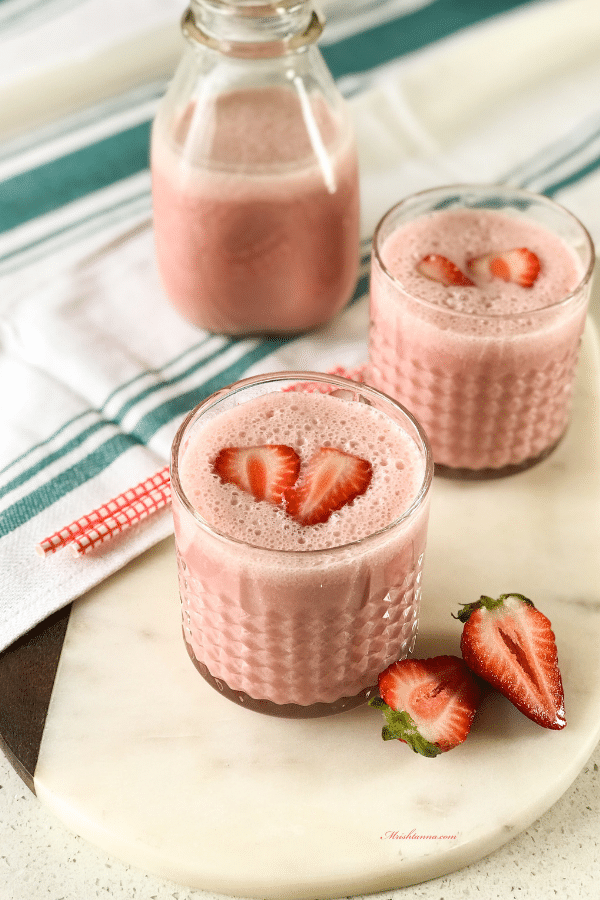 Strawberry Lassi (Vegan) • Simple Sumptuous Cooking