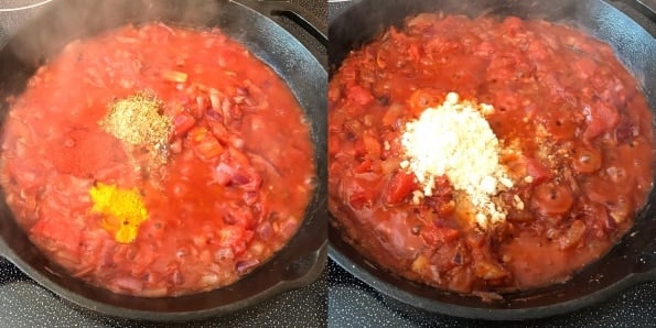 A pan filled with food, with Curry