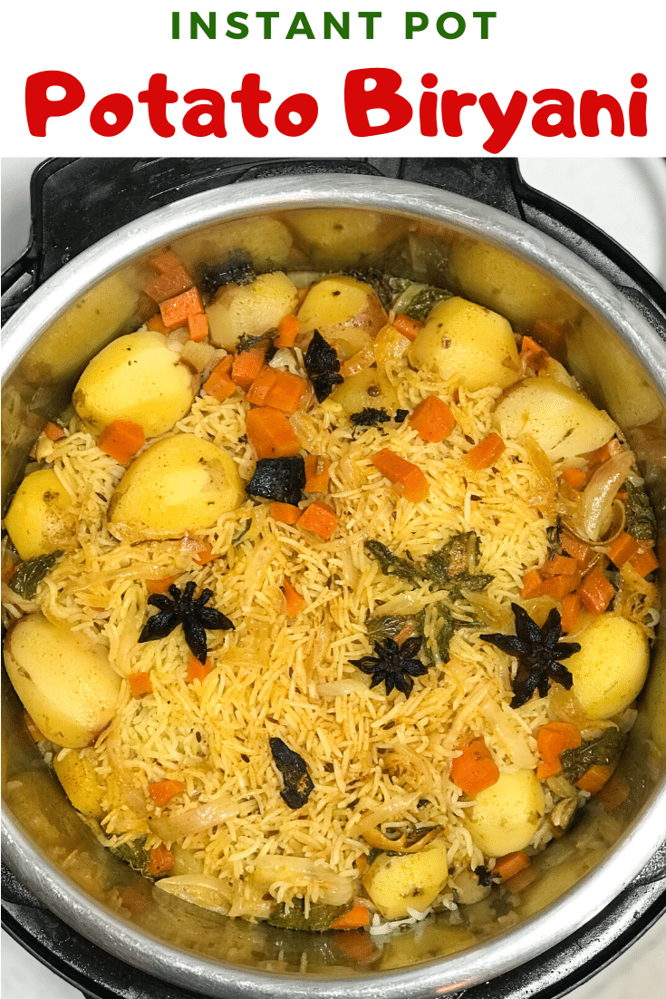 A bowl of food, with Biryani and Rice