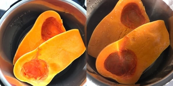 An instant Pot filled with butternut squash