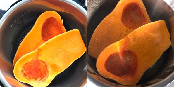 An instant Pot filled with butternut squash