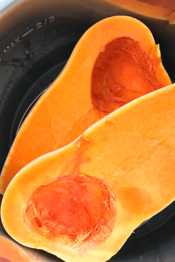 butternut squash is in the instant pot