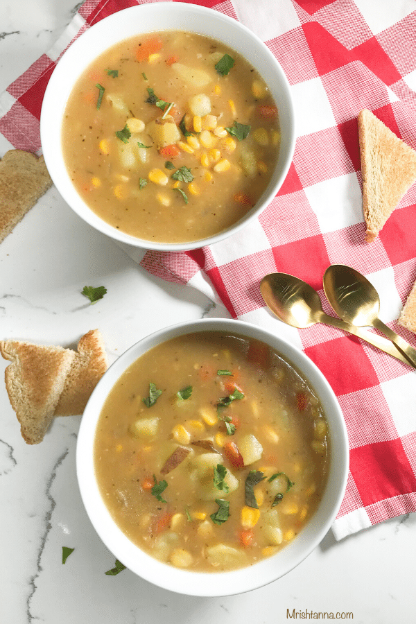 Instant Pot Potato Corn Chowder Simple Sumptuous Cooking