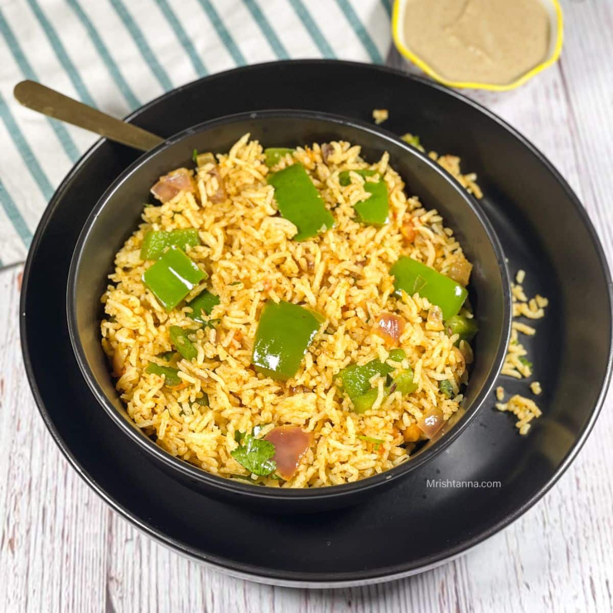 Capsicum Rice Indian Style Bell Pepper Rice