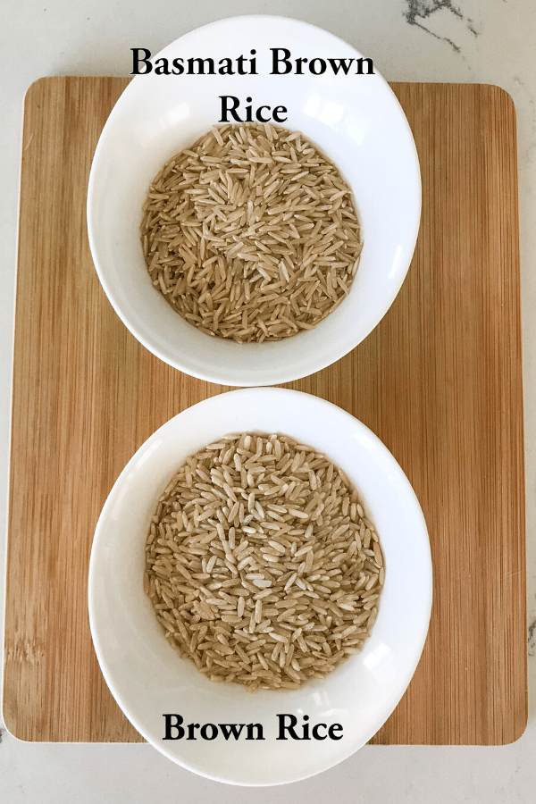 A close up of a bowl of brown rice 