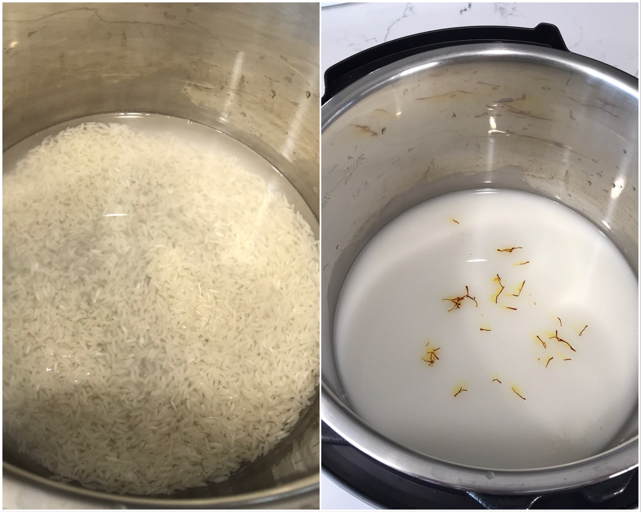 A box filled with rice, coconut milk, and saffron