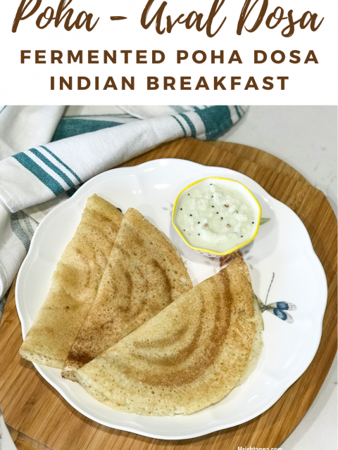 three dosas on a plate along with chutney