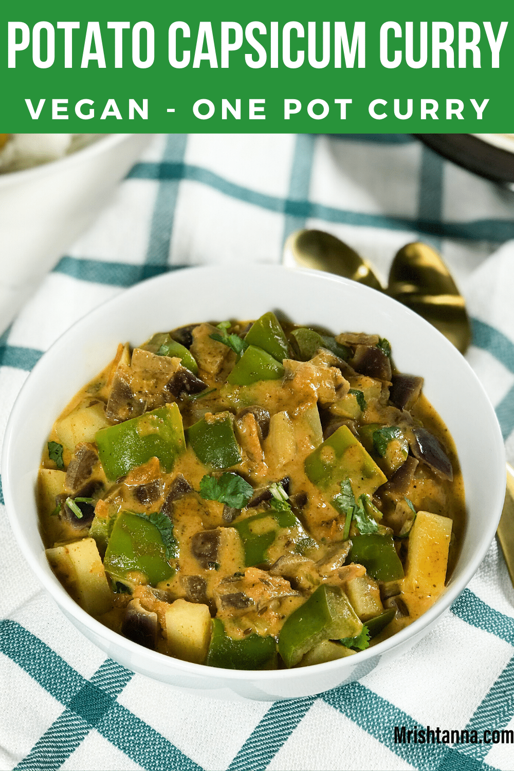 A bowl of food on a plate, with Curry and Potato