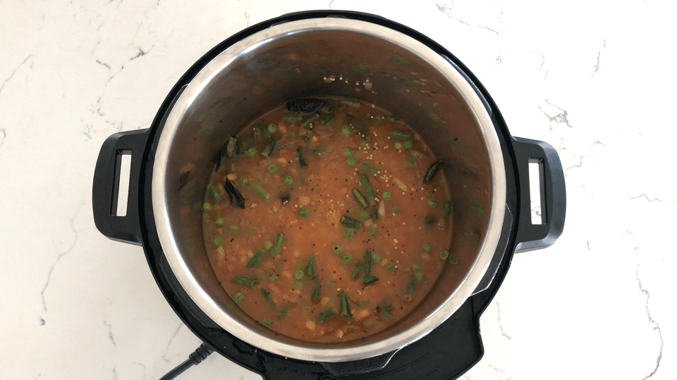 A bowl of soup, with Curry