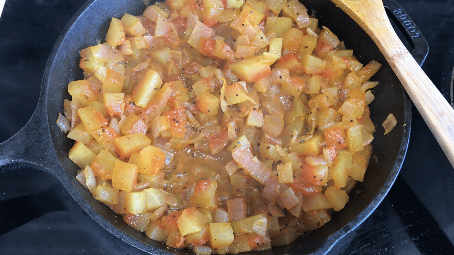 A pan filled with food, with Curry