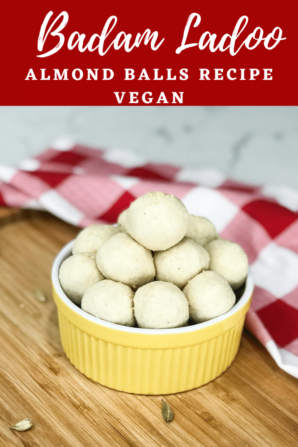 Bowl of ladoos with Nut and Cardamom