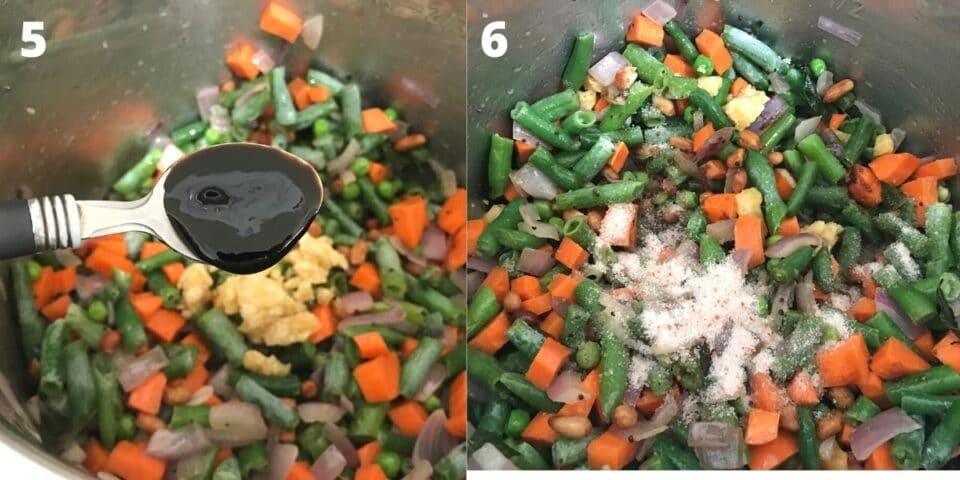 A pot with all the ingredients for bisi bele bath