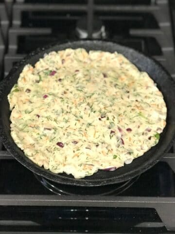 Cast iron tawa is with akki roti