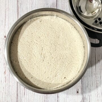 fermented idli batter is on the table.