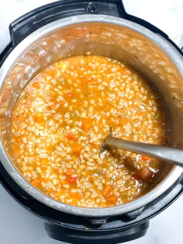 Instant Pot Vegetable Barley Soup Recipe • Simple Sumptuous Cooking