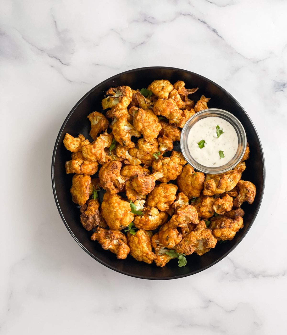 head shot of tandoori cauliflower bites.