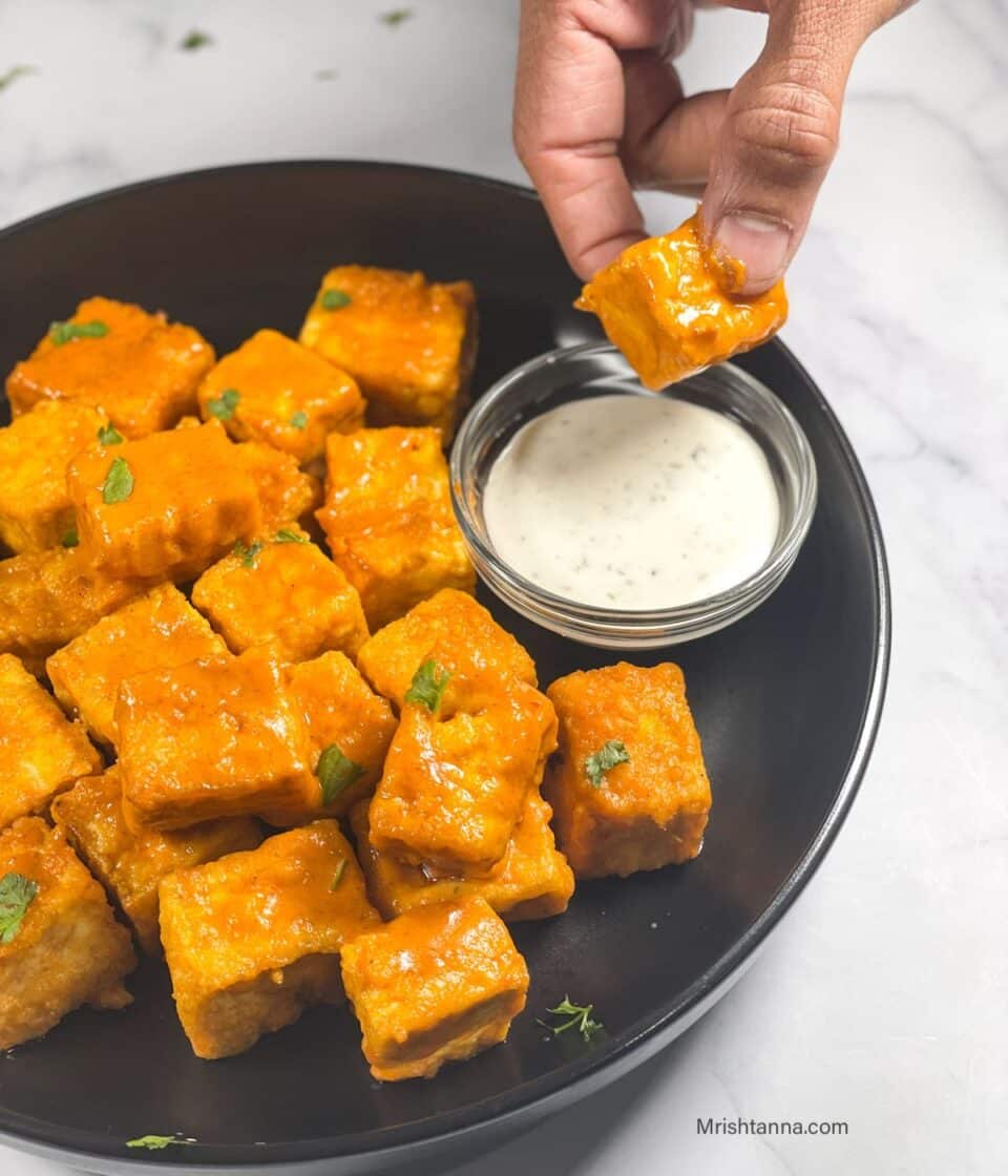 Buffalo Tofu Air Fryer • Simple Sumptuous Cooking