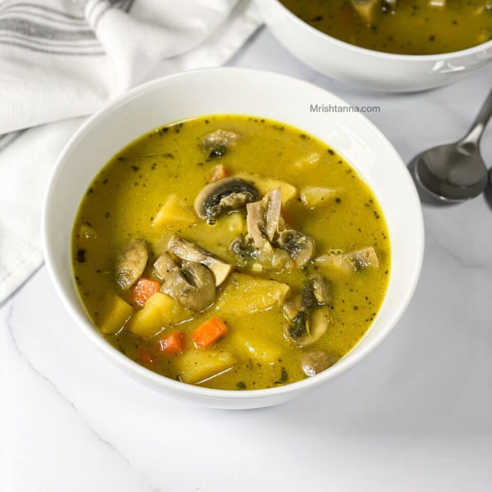 Mushroom Potato Soup (Vegan) • Simple Sumptuous Cooking