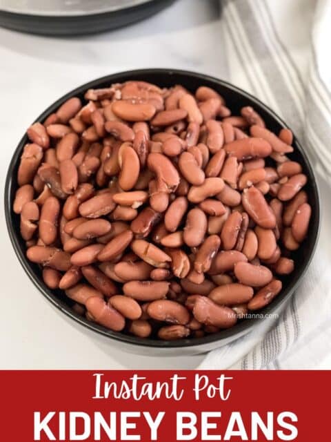 Instant pot kidney beans are in the bowl.