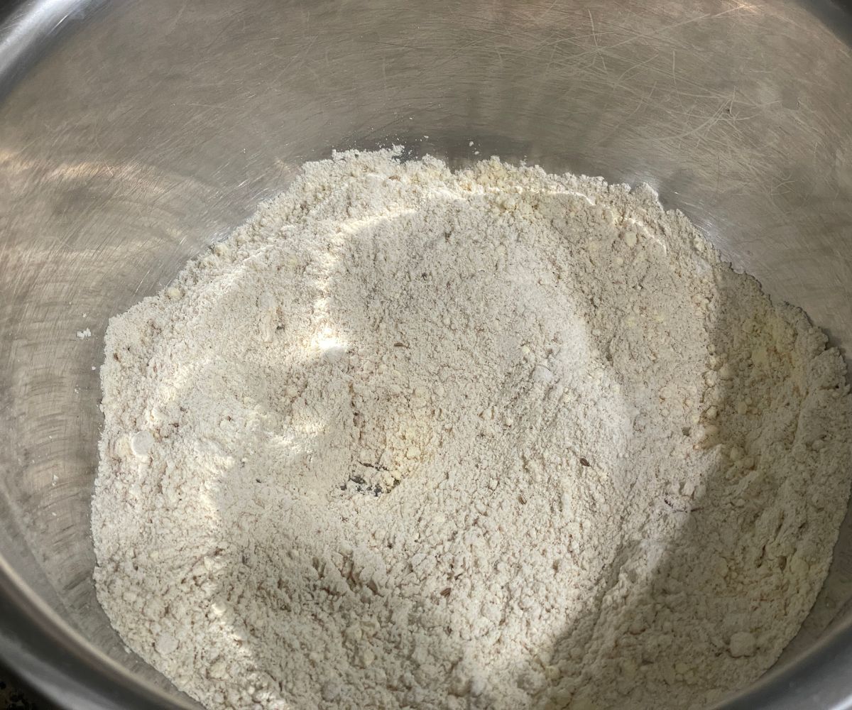 A bowl is with gluten free flours.